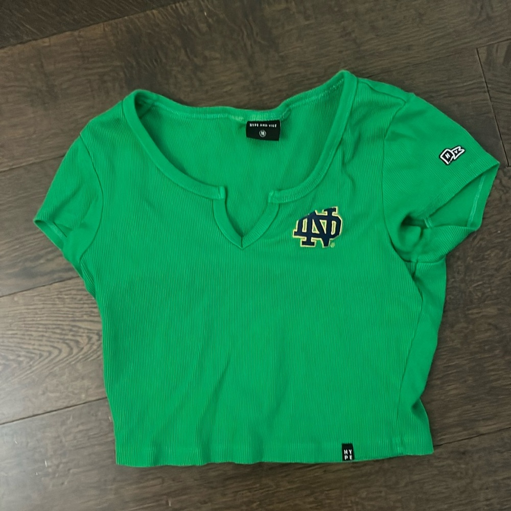 Hype & Vice Notre Dame Crop Top